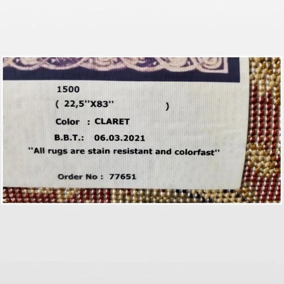 1.87’X6.91’ Red Turkish Runner Rug